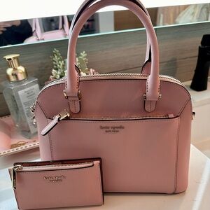 Kate Spade Blush Pink Satchel and Wallet